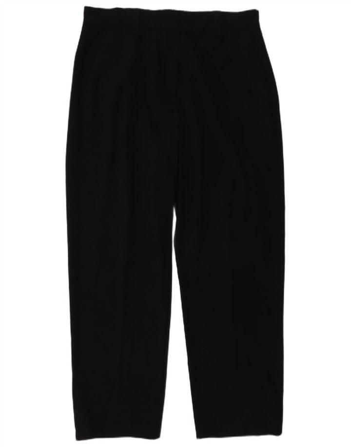 Pantaloni de costum obișnuiți pentru femei Marks & Spencer UK 14 Medium L32 L29 Negru