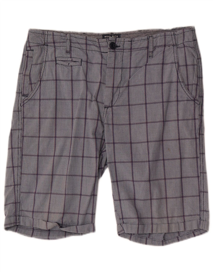 Pantaloni scurți chino pentru bărbați Woolrich W32 Medium Blue Check