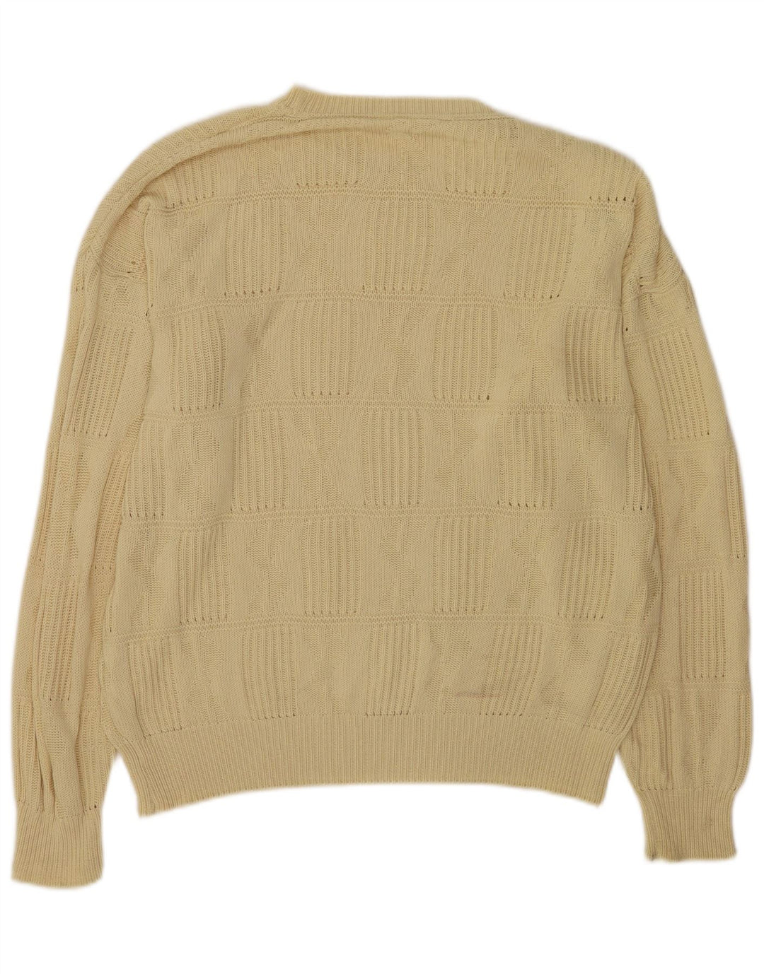 Pulover vintage pentru bărbați cu gâtul turnat, XL, galben