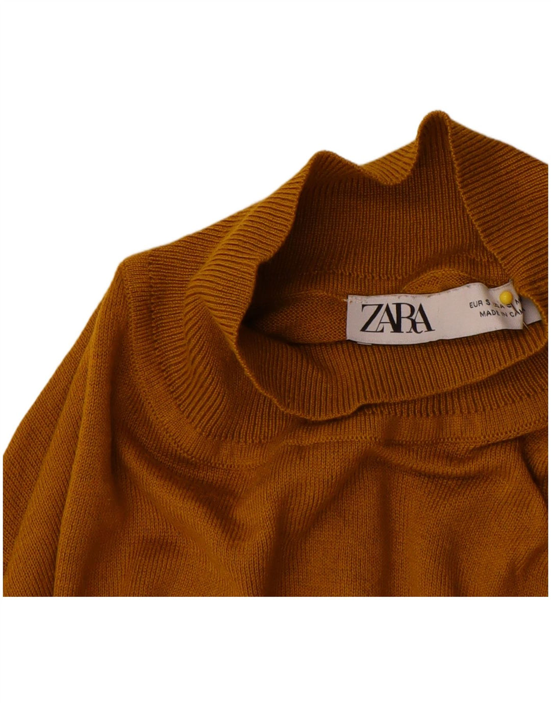 Pulover pentru femei cu gât țestoasă Zara UK 10 Mic Bej