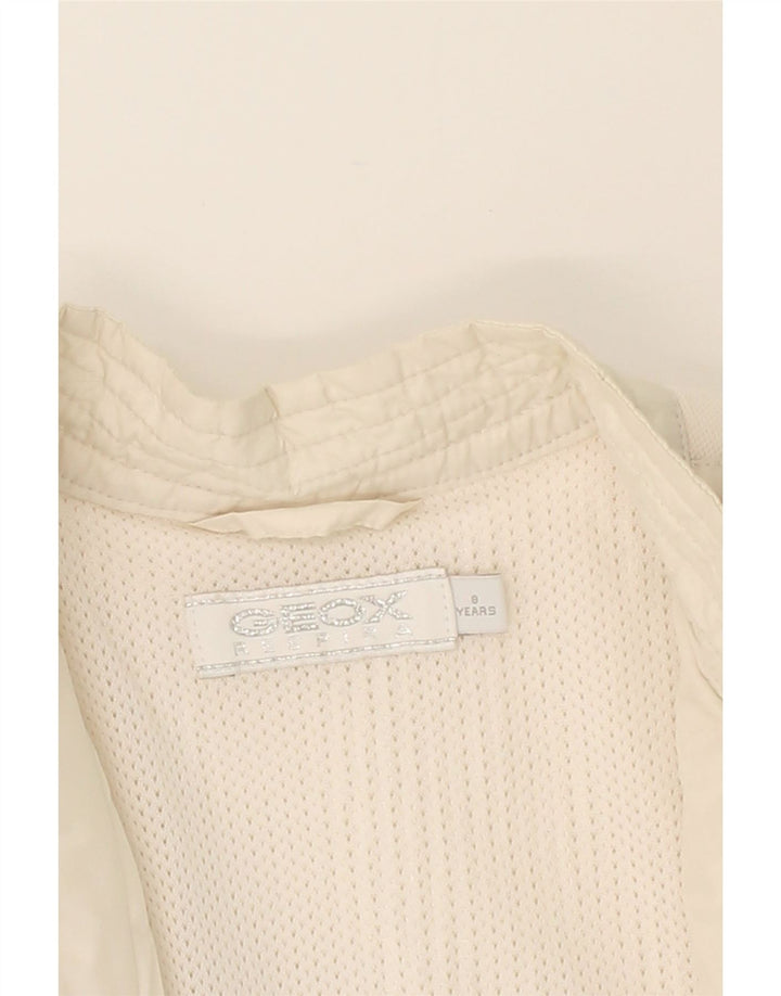 GEOX Girls Bomber Jacket 7-8 Years White Polyamide Vintage Geox and Second-Hand Geox from Messina Hembry 