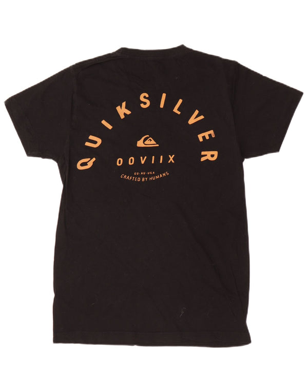 Quiksilver Mens Regular Fit Graphic T-Shirt Top Small Black Cotton