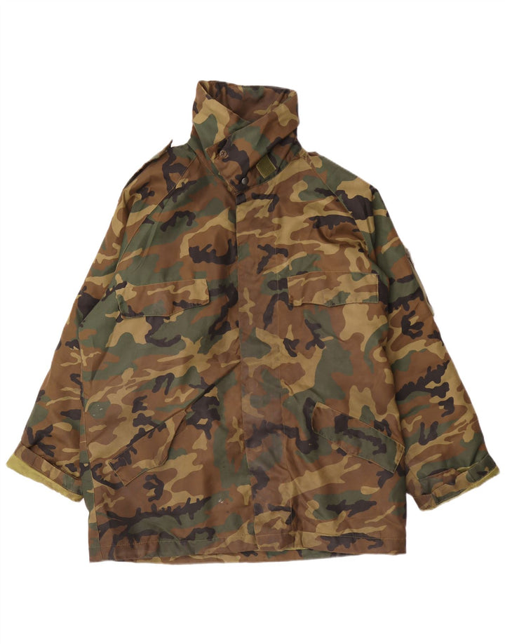 Jachetă militară vintage pentru bărbați UK 42 XL kaki poliester camuflaj