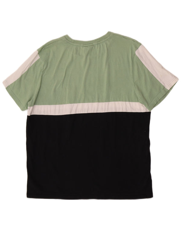 Tricou cu grafic Fila pentru femei, UK 18 XL, bumbac color bloc verde