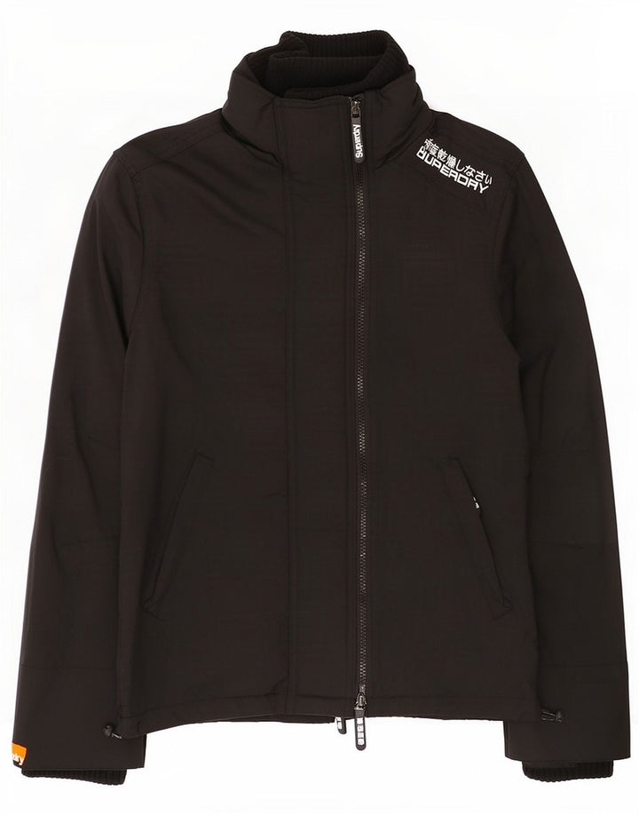 Jachetă de ploaie Superdry pentru femei UK 10 Small Black Nylon