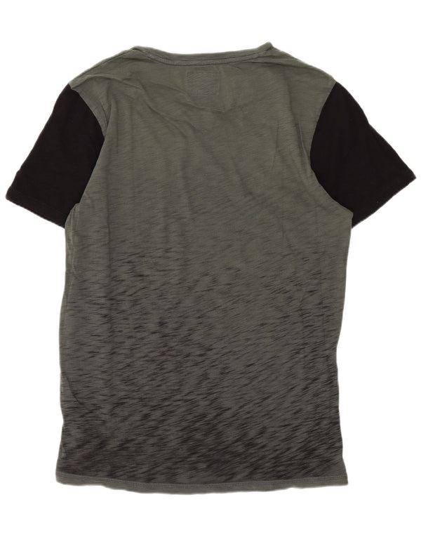 Tricou grafic Guess pentru bărbați Top mic verde din bumbac color bloc