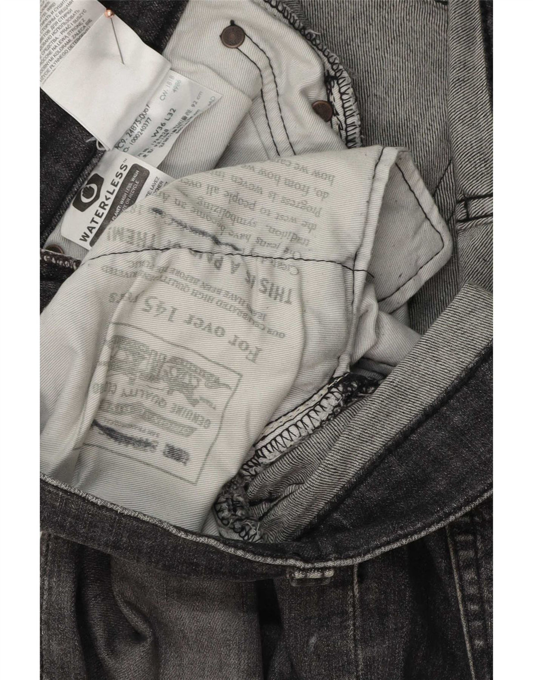Blugi slim pentru bărbați Levi's W36 L32 bumbac gri
