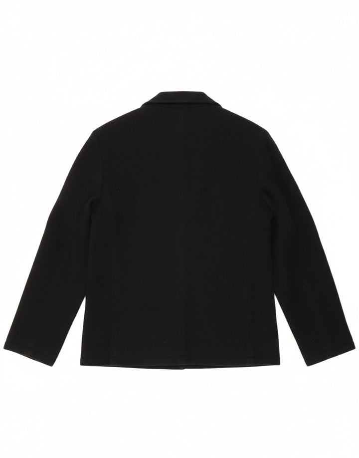 J. CREW Womens Utility Jacket UK 14 Medium Navy Blue Wool