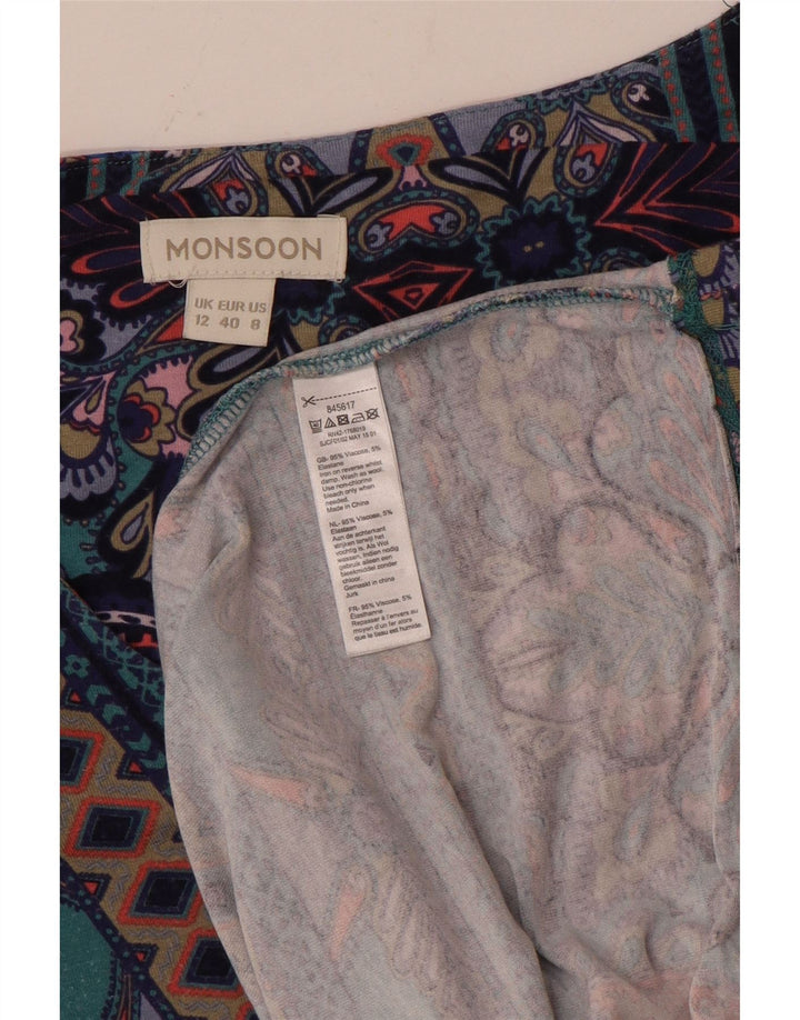 MONSOON Rochie schimbătoare cu mânecă lungă pentru femei UK 12 Medium Multicolor Paisley