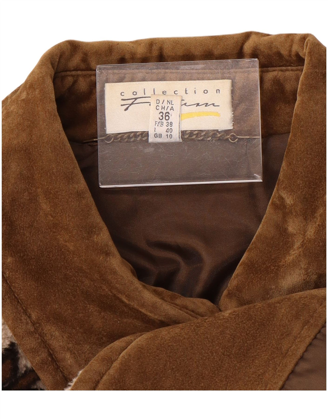 VINTAGE haină supradimensionată pentru femei UK 10 Fair Isle, bej mic