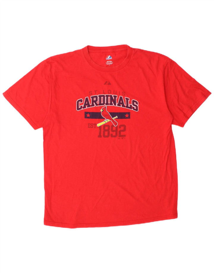 MAJESTIC pentru bărbați St. Louis Cardinals tricou grafic Top mare bumbac roșu