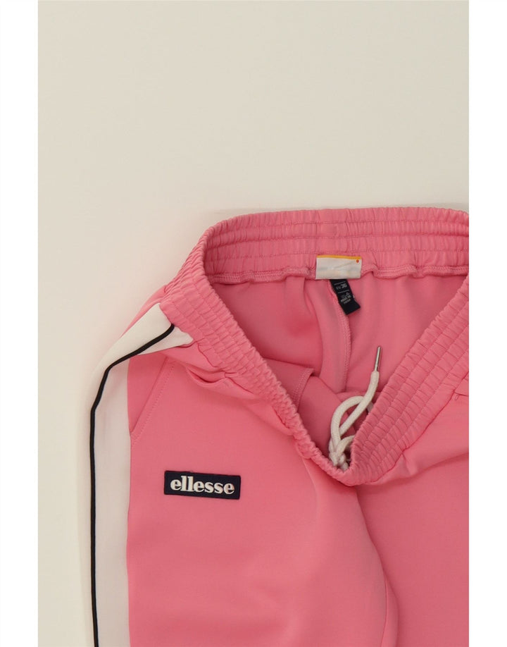 ELLESSE Womens Tracksuit Trousers Joggers EU 36 Small Pink Polyester Vintage Ellesse and Second-Hand Ellesse from Messina Hembry 