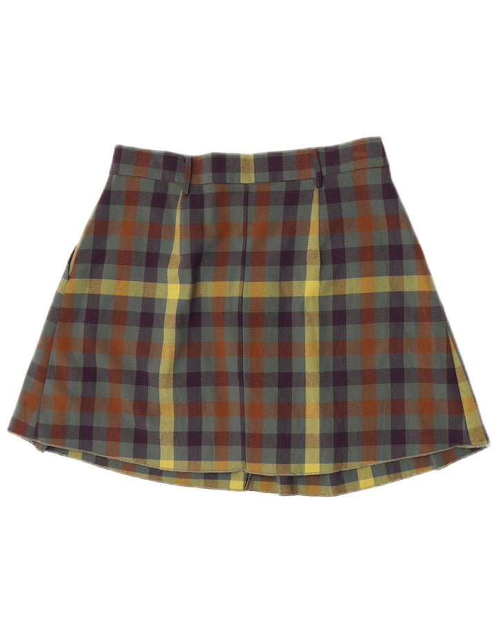 Fusta mini plisată pentru femei Rinascimento Medium W30 Vichy multicolor