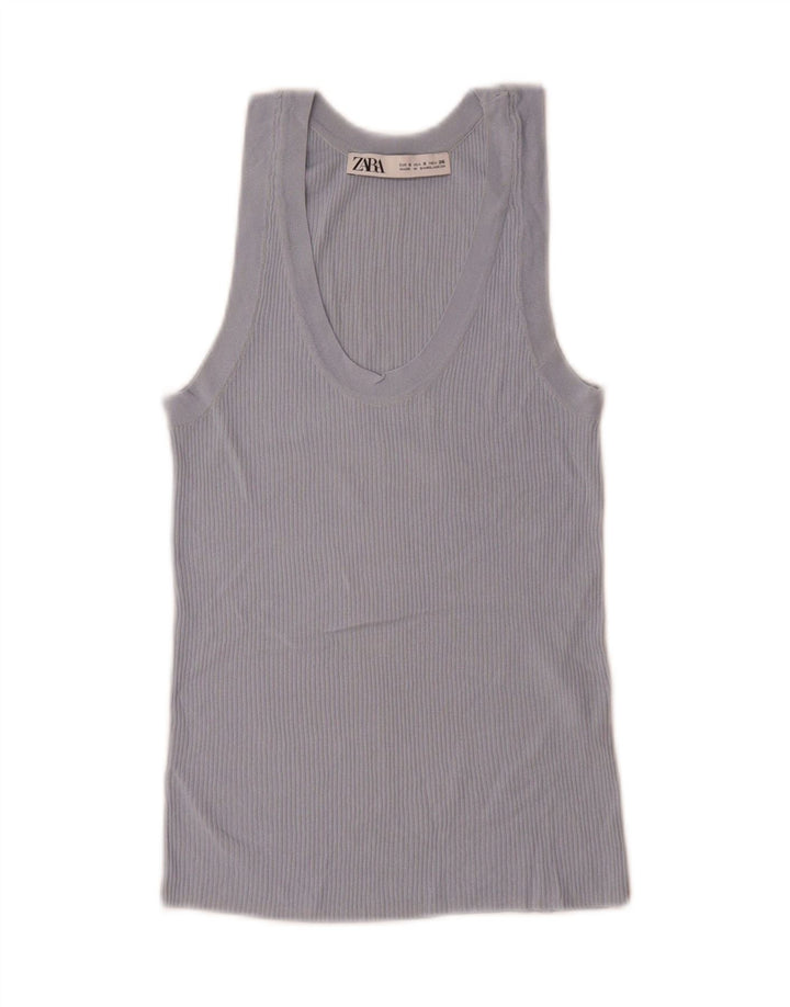 Vestă pentru femei Zara UK 10 Small Blue Viscose