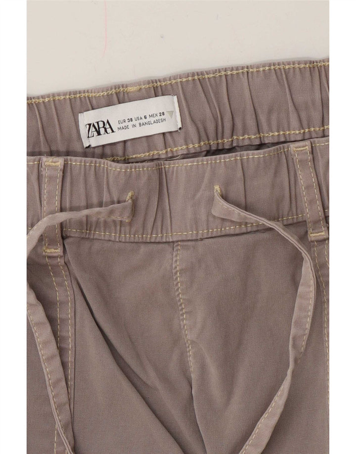 Pantaloni cargo drepti pentru femei Zara EU 38 Mici L28 L28 Gri