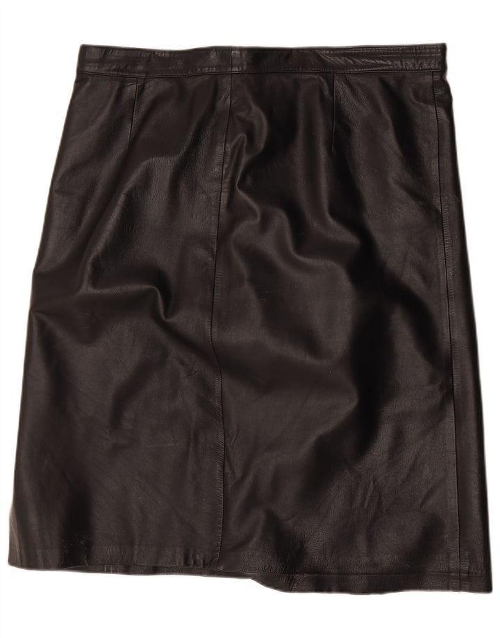 Fusta din piele vintage pentru femei W40 2XL negru