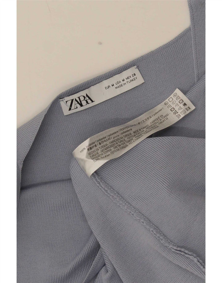 Rochie fără mâneci pentru femei Zara UK 12 Poliester albastru mediu