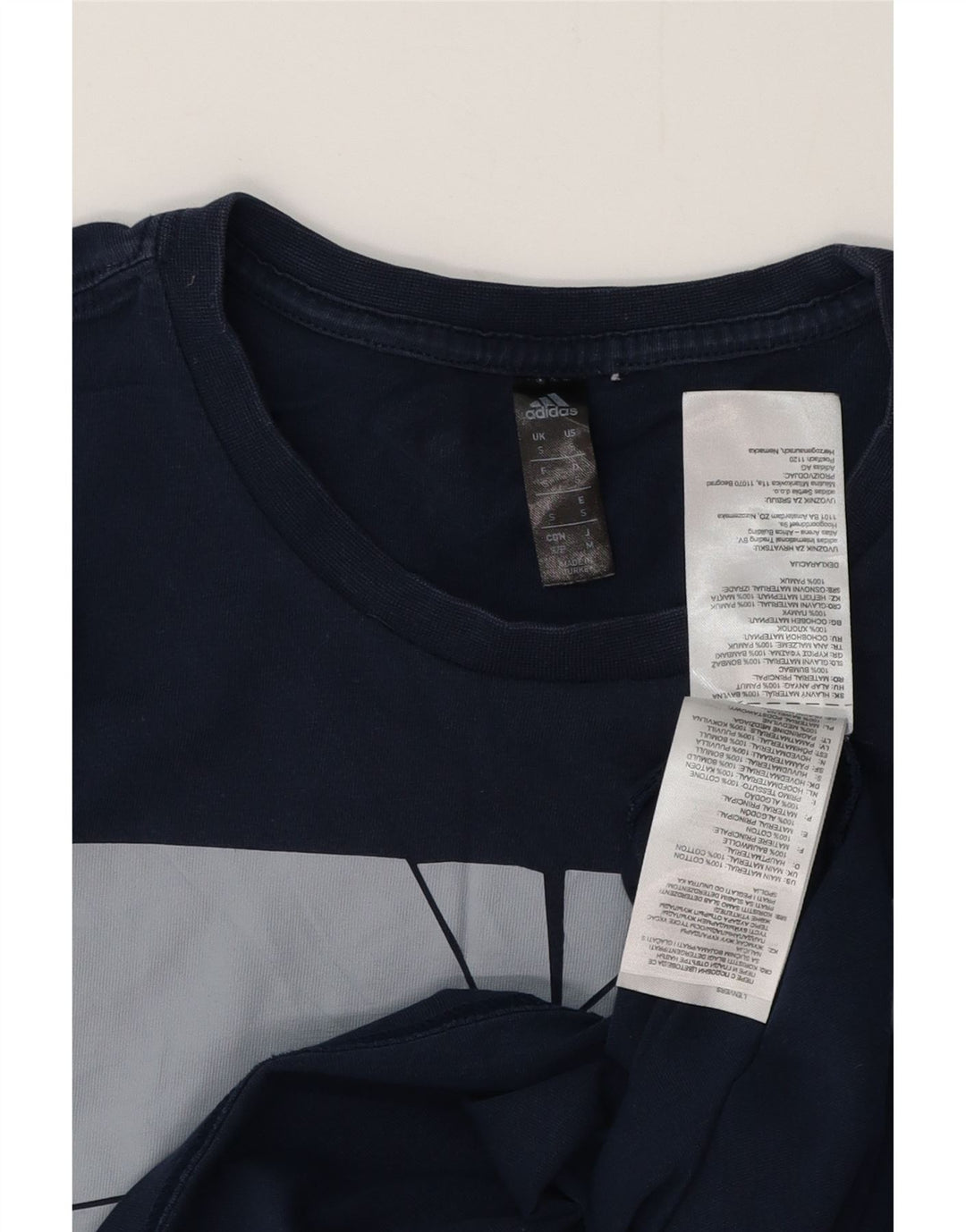 Tricou grafic ADIDAS pentru bărbați Top mic din bumbac bleumarin