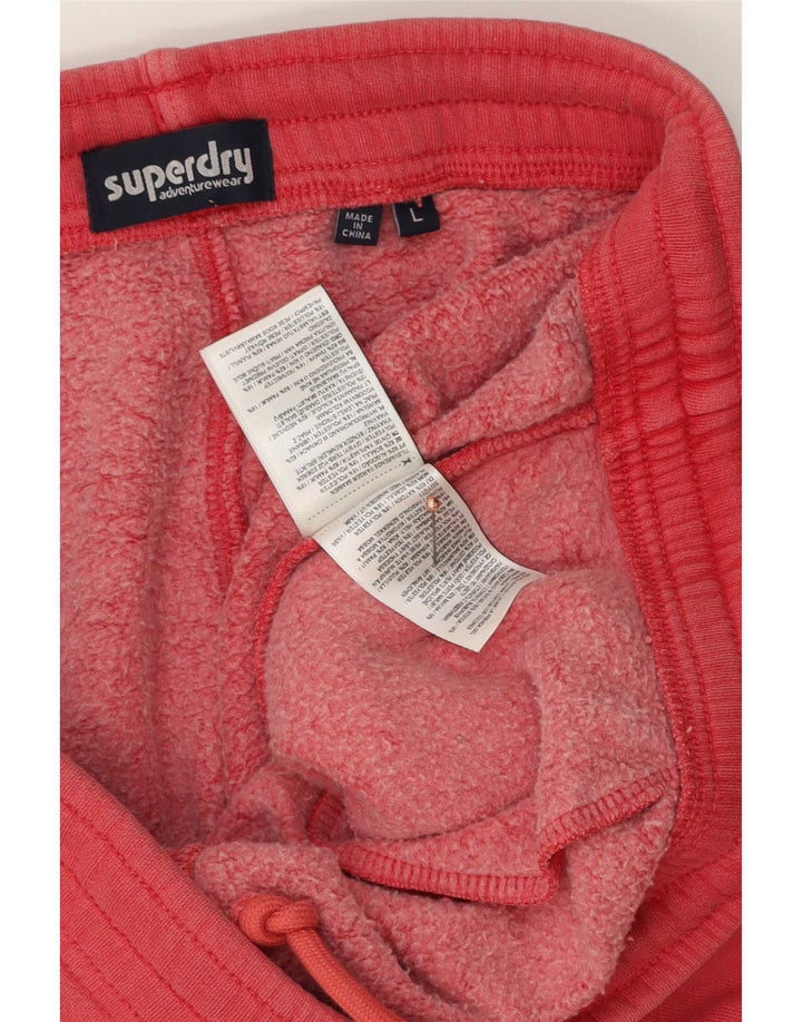 Pantaloni scurți sport Superdry pentru bărbați, bumbac roșu mediu