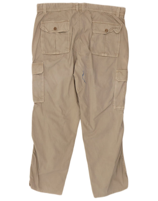Massimo Dutti Pantaloni Cargo Drepți Bărbați EU 48 XL W38 L28 Bej Bumbac