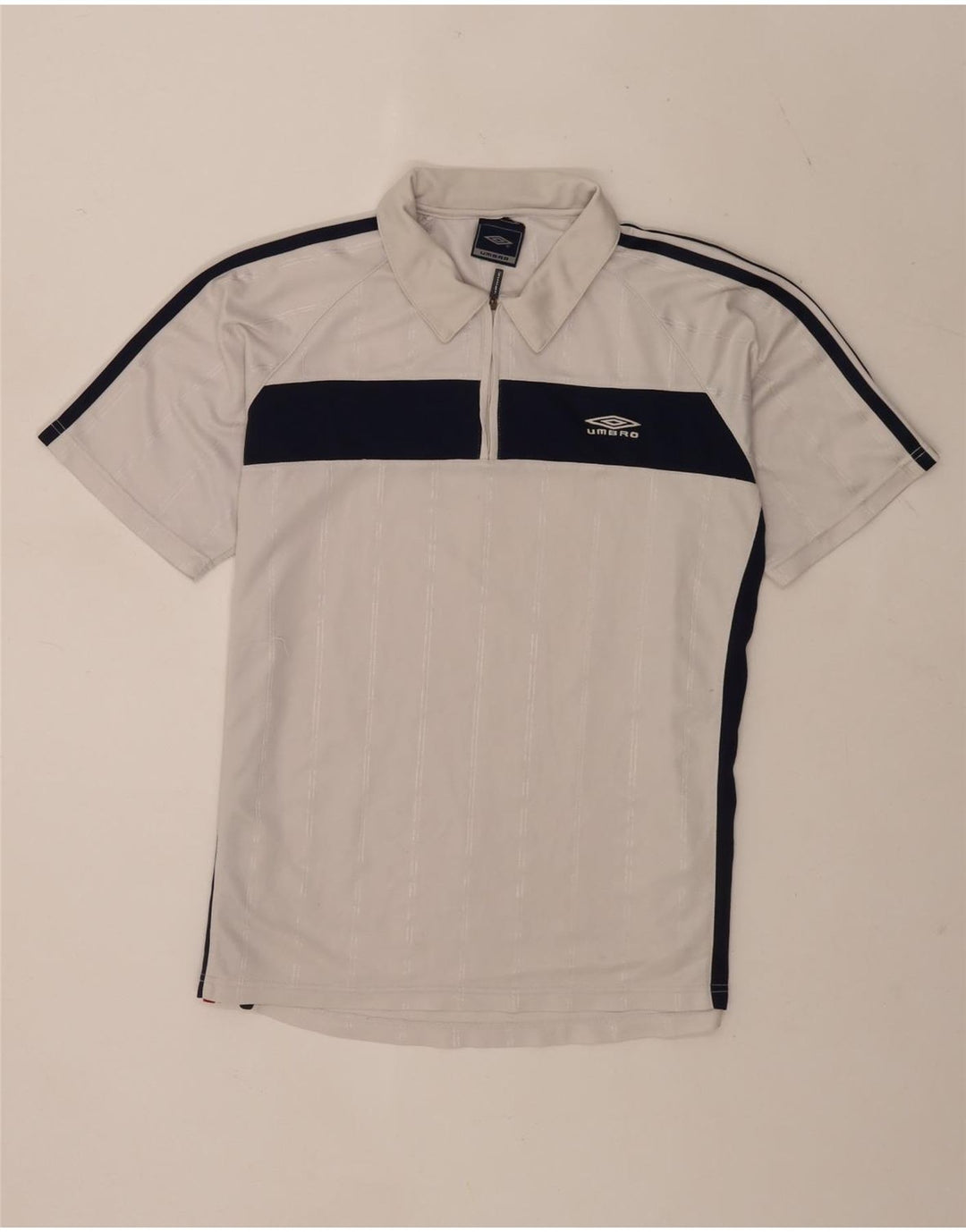 Tricou polo Umbro pentru bărbați, alb mediu, color block
