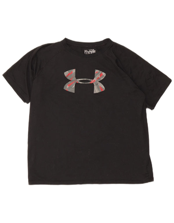 Tricou grafic Under Armour pentru fete Heat Gear Top 13-14 ani XL Negru