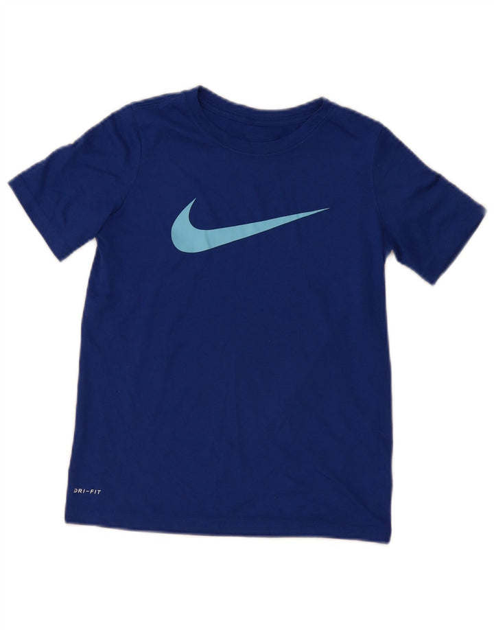 Tricou grafic Nike Dri Fit pentru băieți Top 9-10 ani poliester albastru