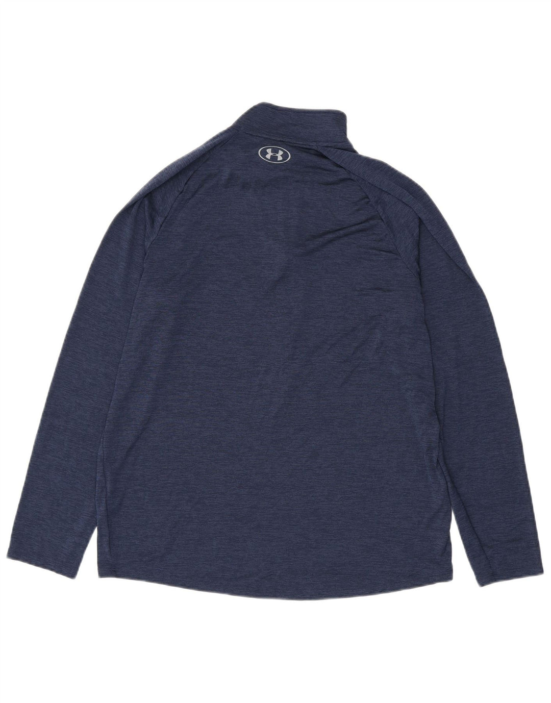 Top de trening Under Armour Heat Gear pentru bărbați, cu fermoar, cu gât, mare, bleumarin