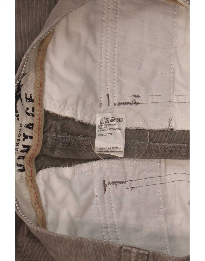 Bermude vintage pentru bărbați Marks & Spencer W32, bumbac gri mediu