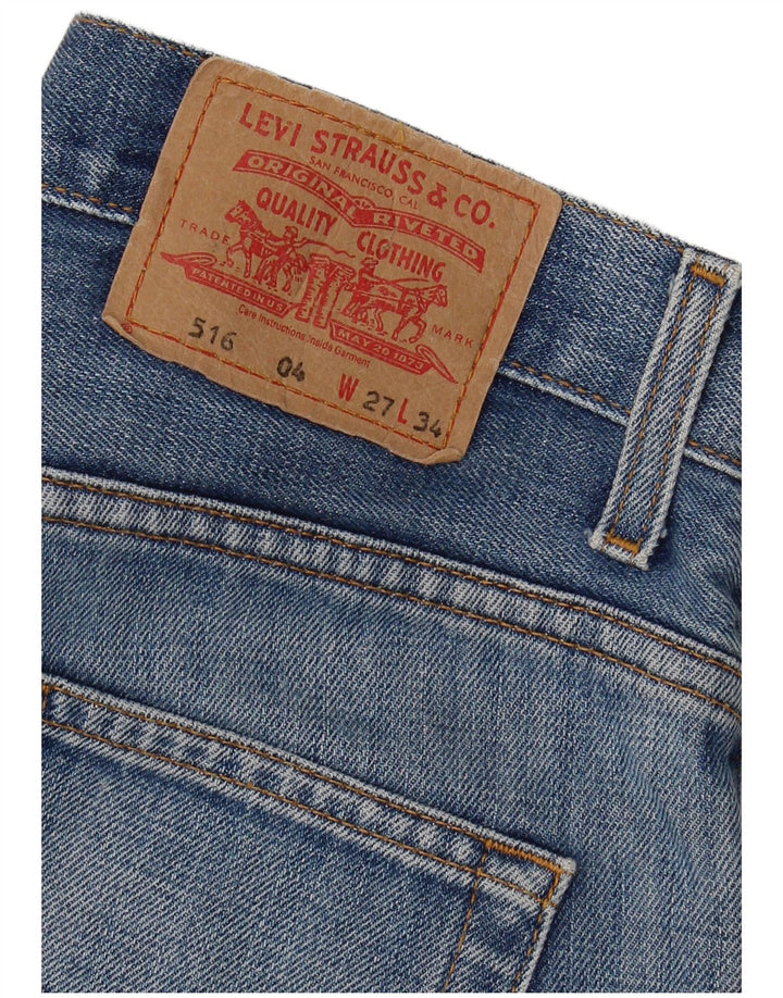 Blugi tăiați pentru bărbați Levi's 516 W27 L25 Blue