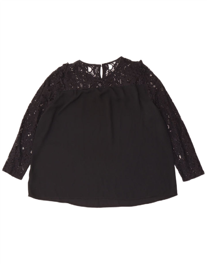 Bluză supradimensionată cu mânecă lungă pentru femei Marks & Spencer UK 16 Large Black
