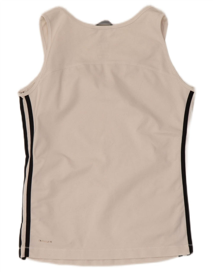 ADIDAS Climalite Vest Top pentru femei UK 16 Poliester alb mare