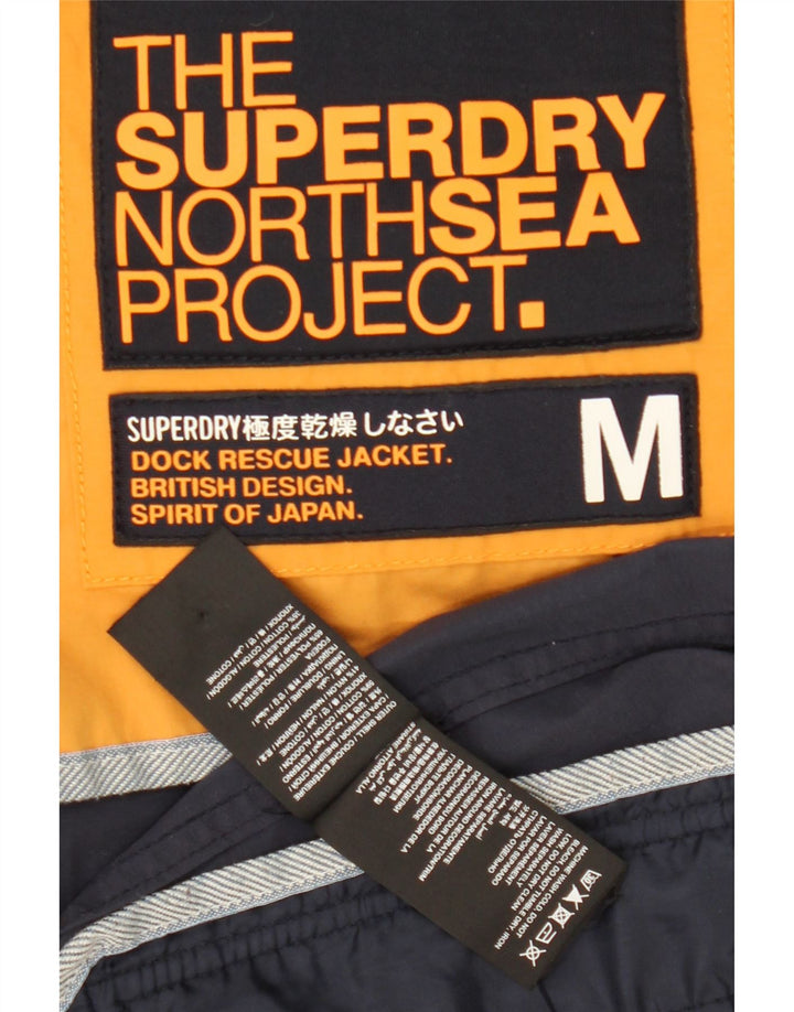 Jachetă de vânt cu glugă Superdry pentru bărbați UK 38 Medium Bleumarin Colorblock