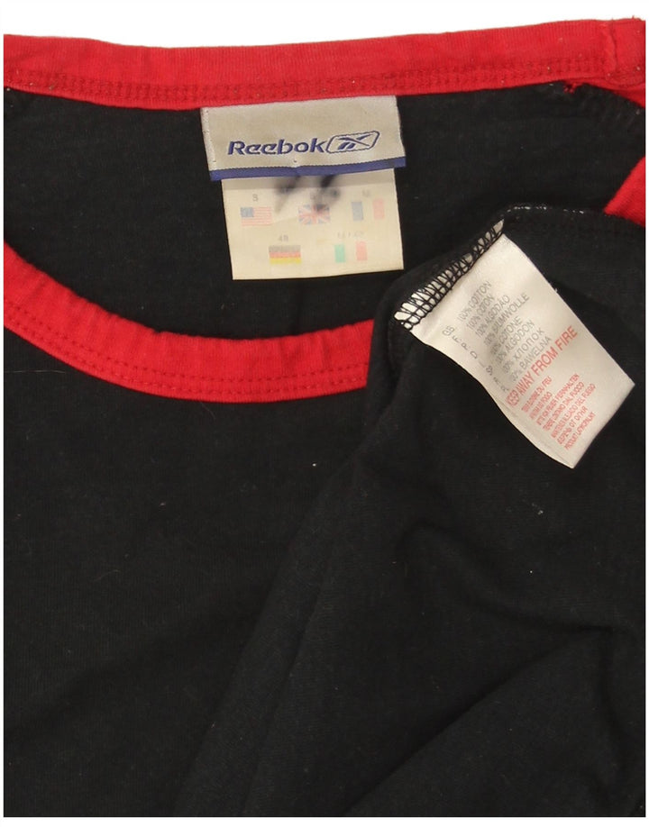 Tricou pentru bărbați Reebok Top mic, negru, colorblock, bumbac