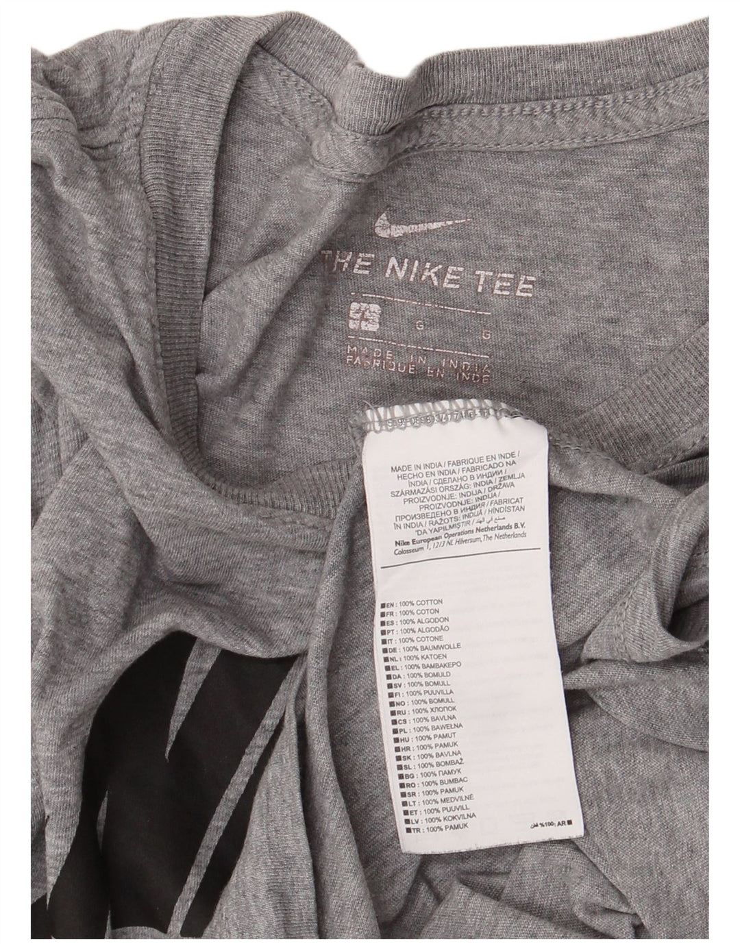 Tricou grafic pentru bărbați NIKE Top mare din bumbac gri