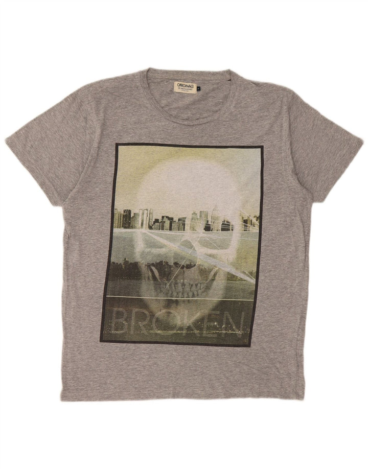 Tricou grafic Jack & Jones pentru bărbați Top mare gri