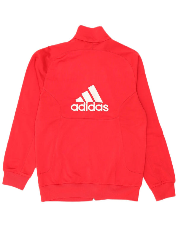 Jachetă de top pentru trening cu grafică Adidas pentru bărbați UK 34/36 Small Red Colorblock