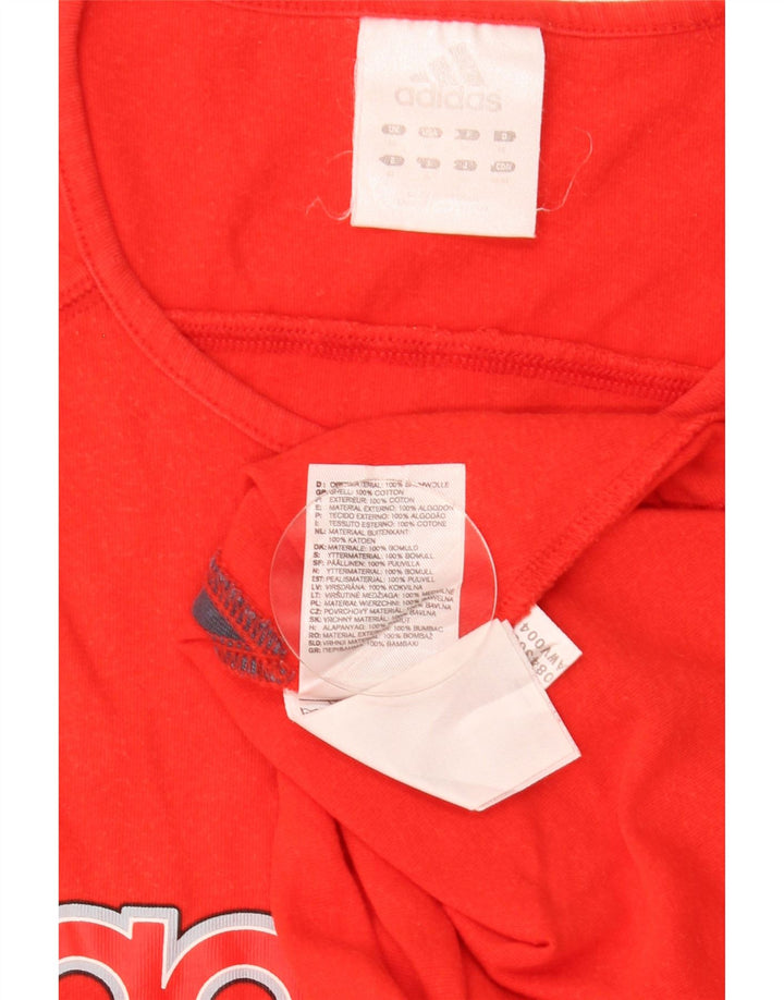 Vestă grafică pentru bărbați ADIDAS, bumbac color bloc, roșu mediu