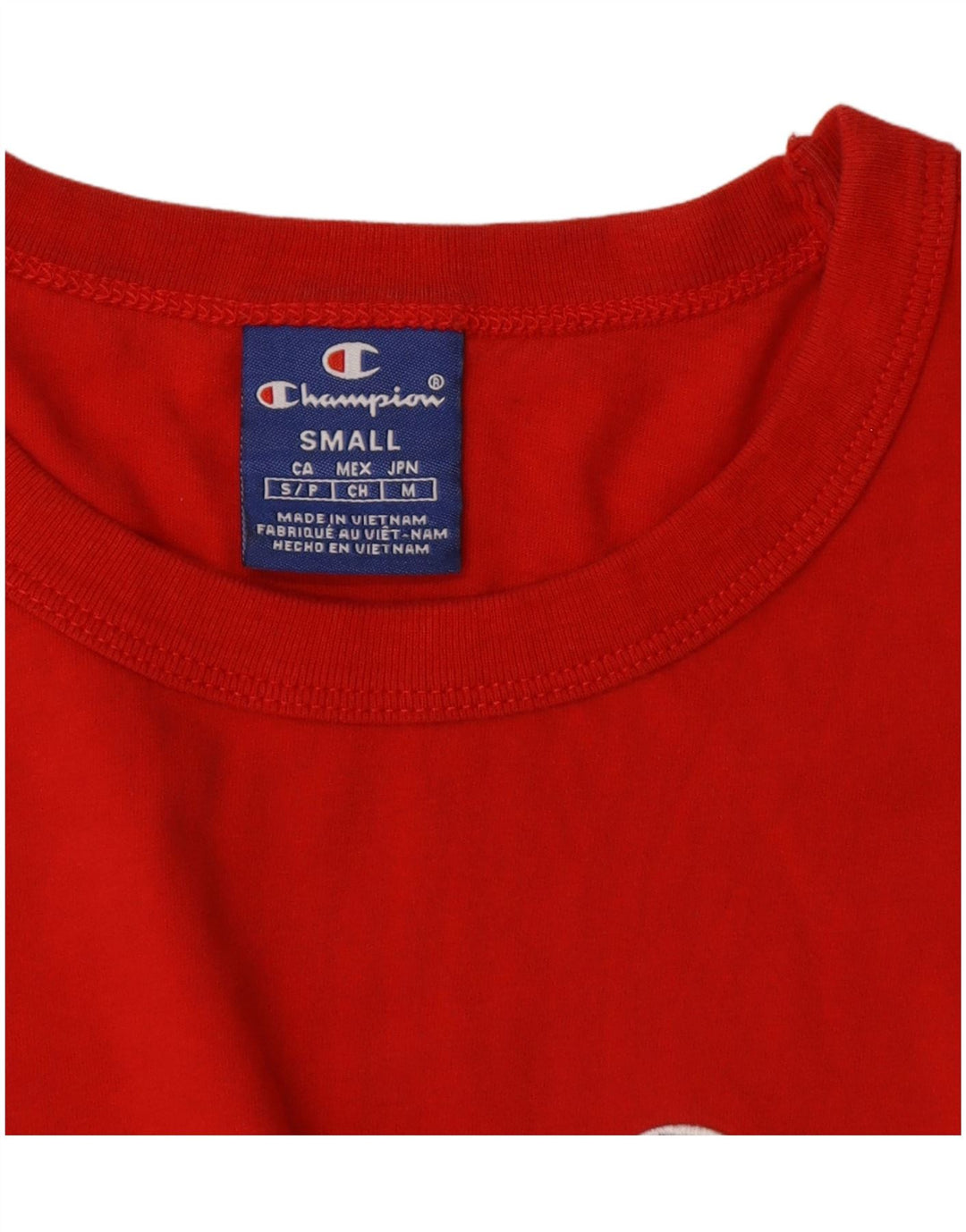Top grafic pentru bărbați Champion cu mânecă lungă, roșu, color block
