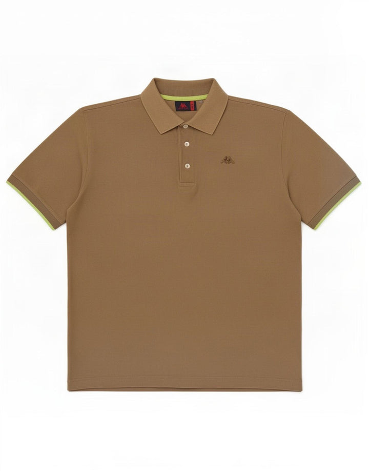 Cămașă polo pentru bărbați Kappa, bumbac kaki mare