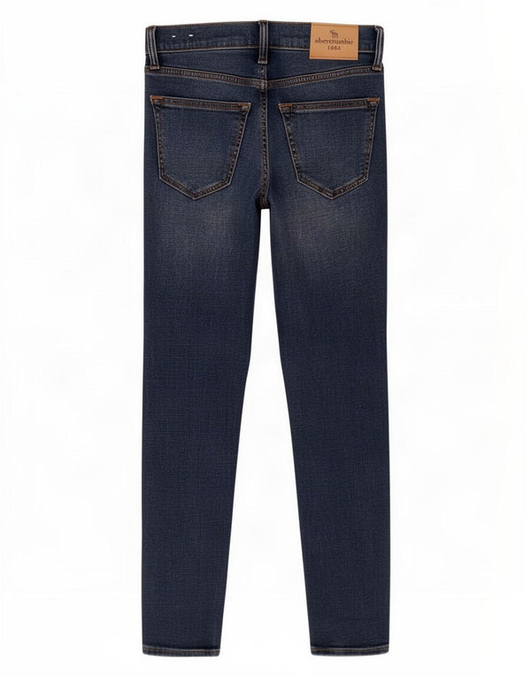 Abercrombie & Fitch Blugi skinny învechiți pentru băieți 13-14 ani W28 L26 Albastru