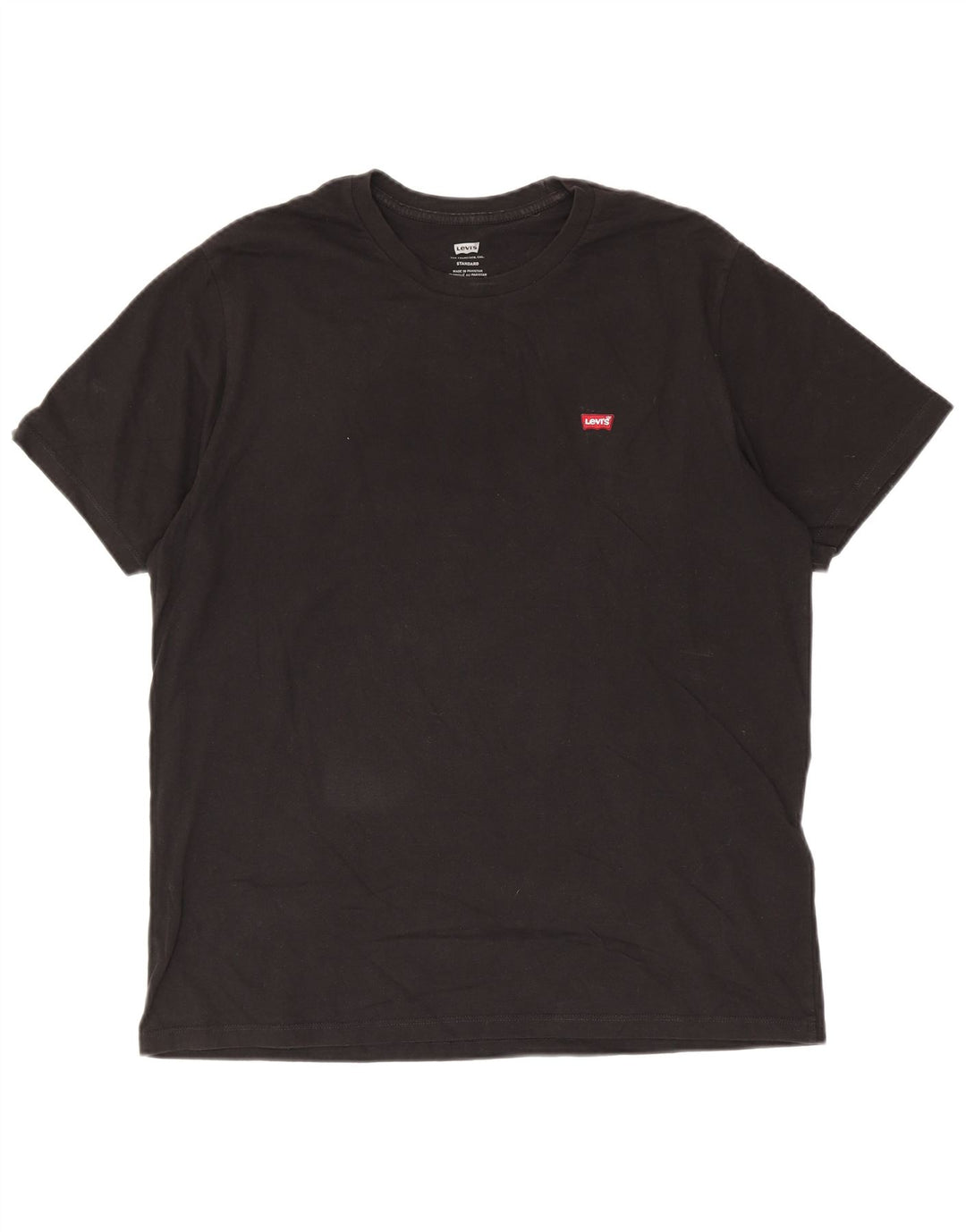 Tricou standard pentru bărbați Levi's Top mare din bumbac negru