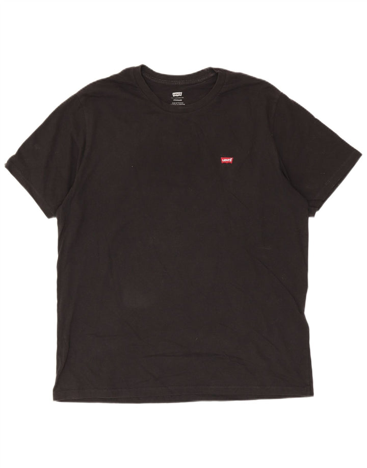 Tricou standard pentru bărbați Levi's Top mare din bumbac negru