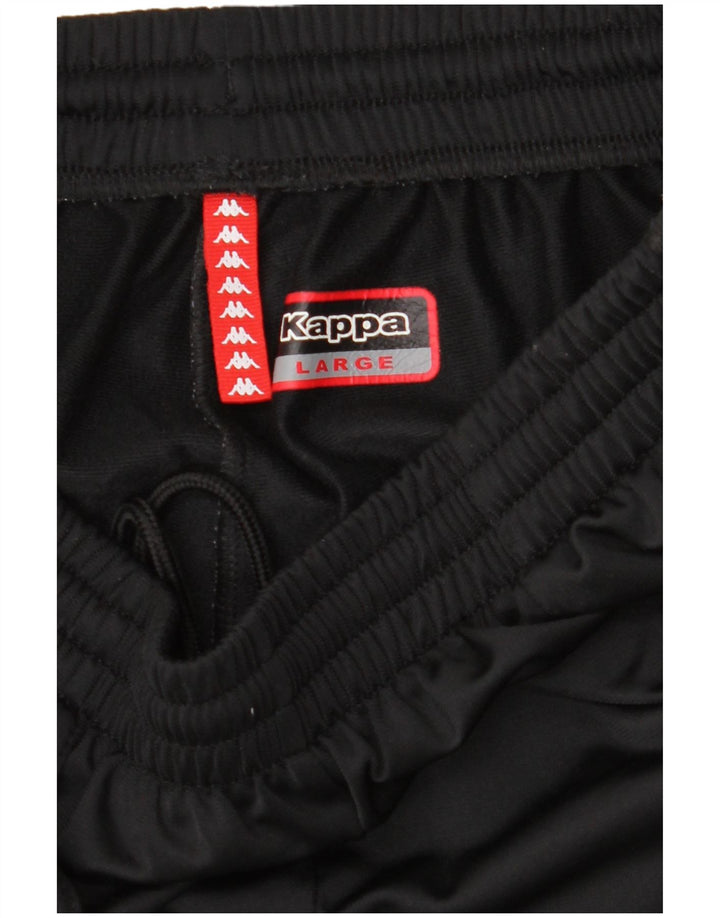 Pantaloni de trening grafic pentru bărbați KAPPA, mari, negru, poliester
