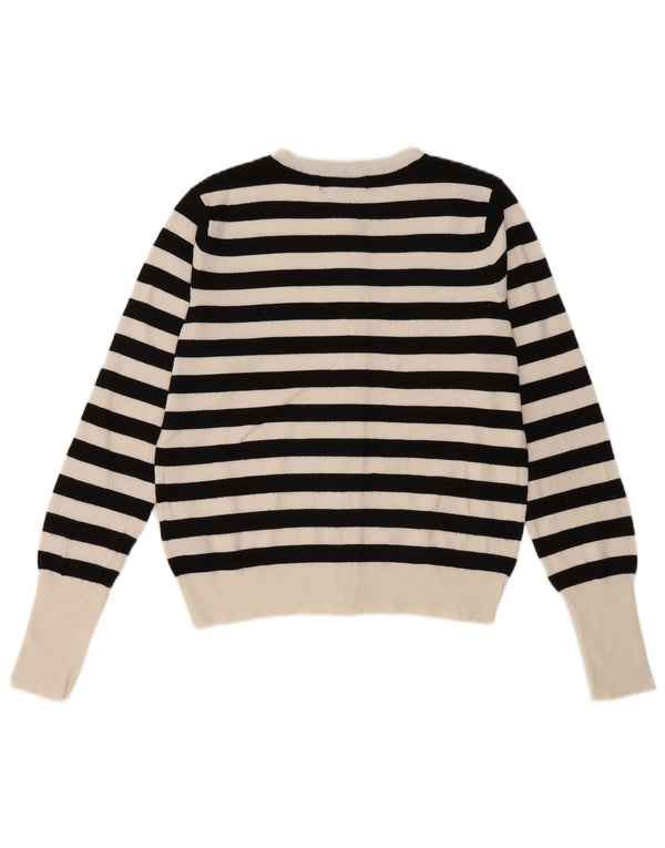 Pulover cardigan pentru femei Marks & Spencer UK 8 mic, viscoză cu dungi negre