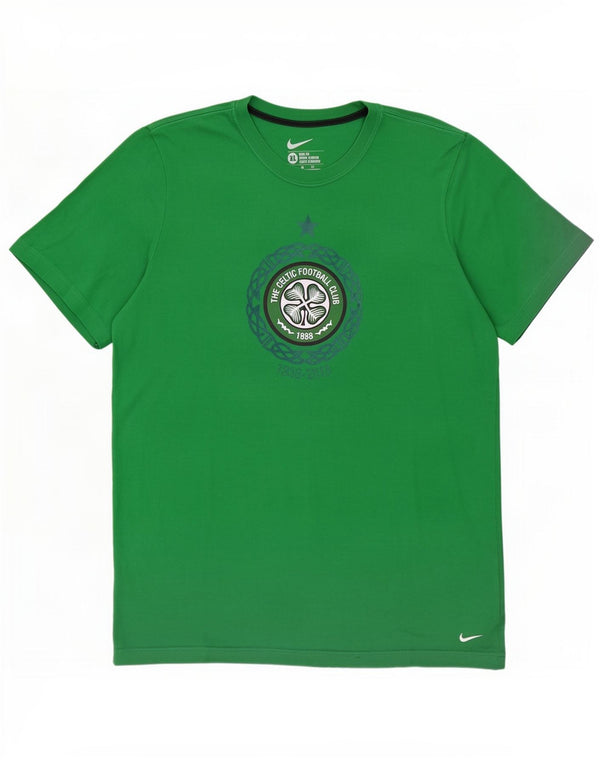 Nike Mens The Celtic Football Club Slim Fit Graphic T-Shirt Top XL Green