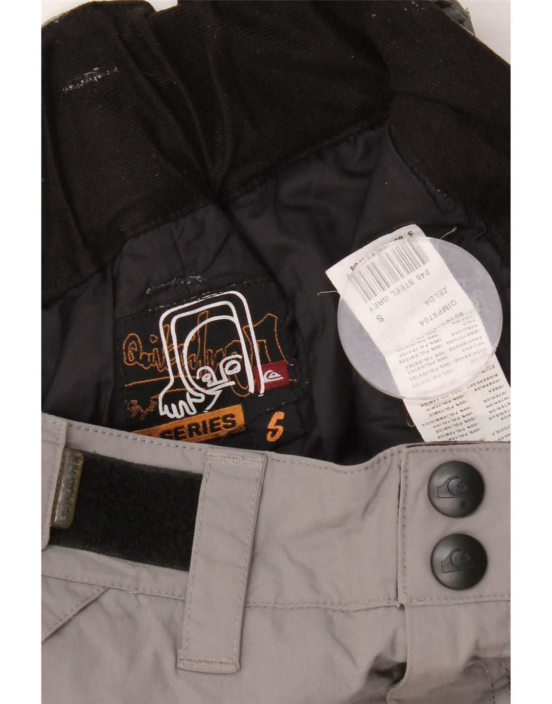 Pantaloni de schi Quiksilver pentru bărbați, gri poliamidă