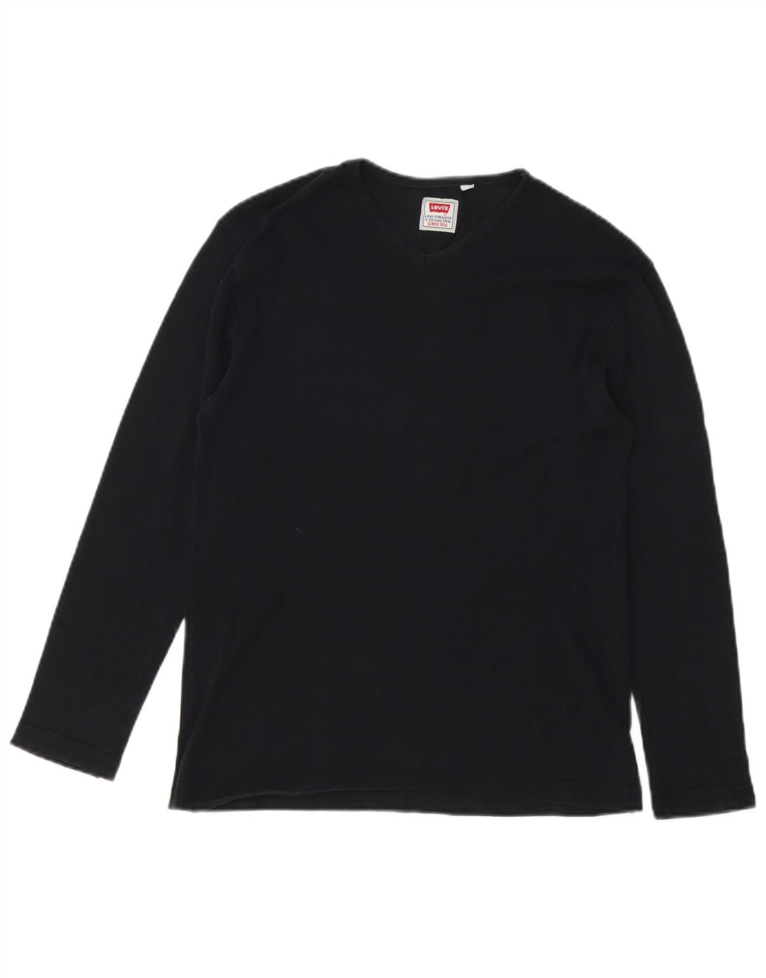 Levi's Top pentru femei cu mânecă lungă UK 14 Medium Black Bumbac