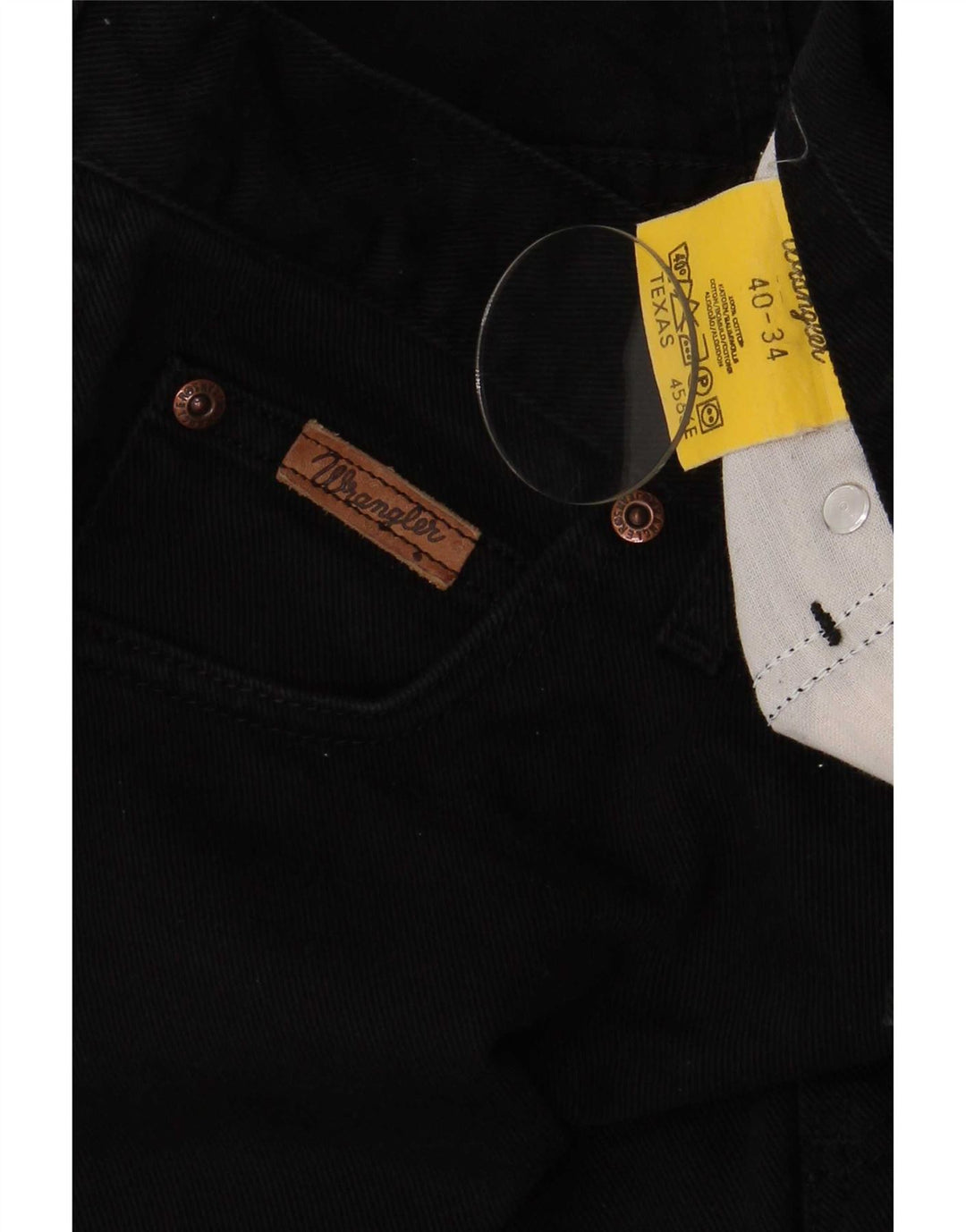 Blugi drepte pentru bărbați Wrangler Texas W40 L34 bumbac negru