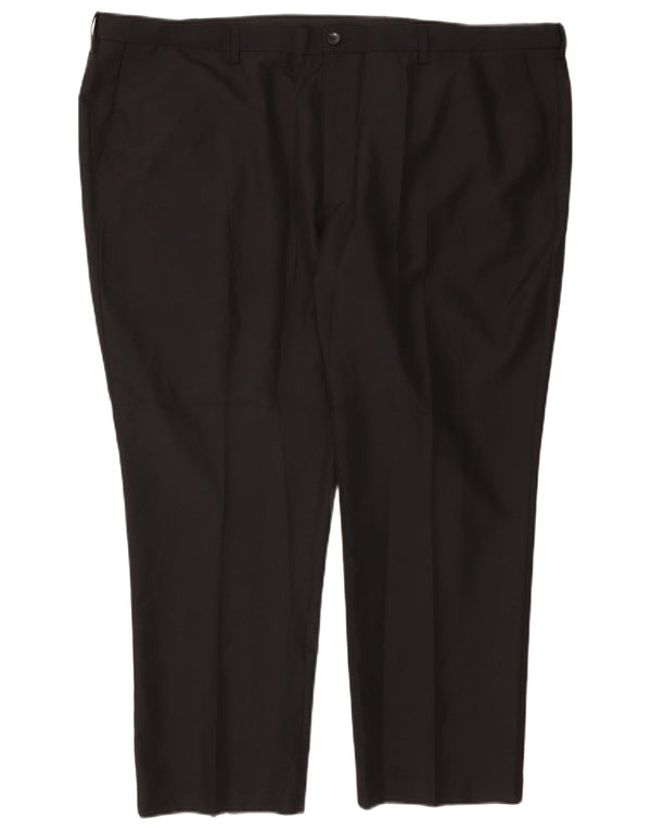 Pantaloni chino pentru bărbați Marks & Spencer, cu ajustare normală, L50 L29, poliester negru